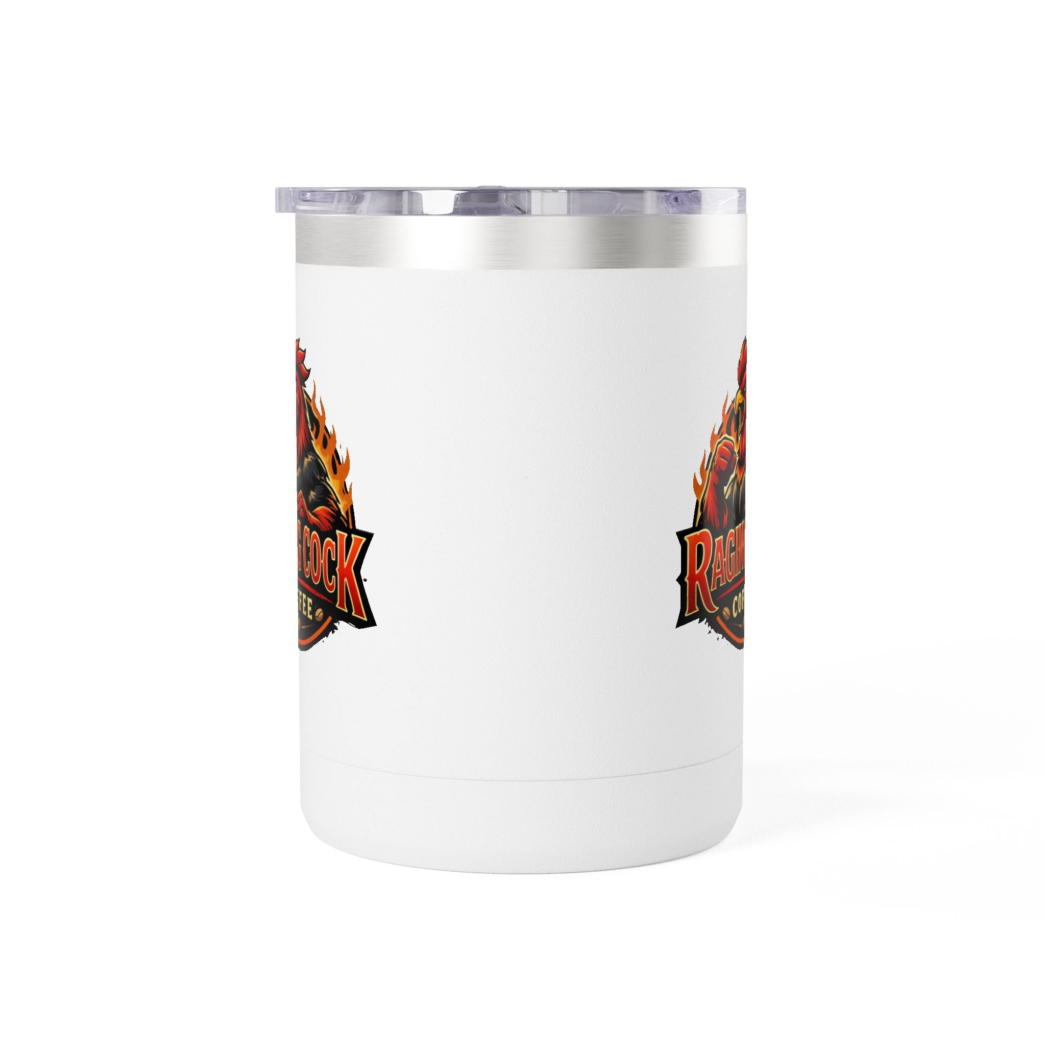 Flaming Skull Coffee Tumbler — 15oz Insulated Mug for Bikers & Rock Fans