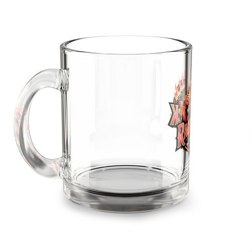 Glass Mug - Raging Cock Coffee Logo 10oz