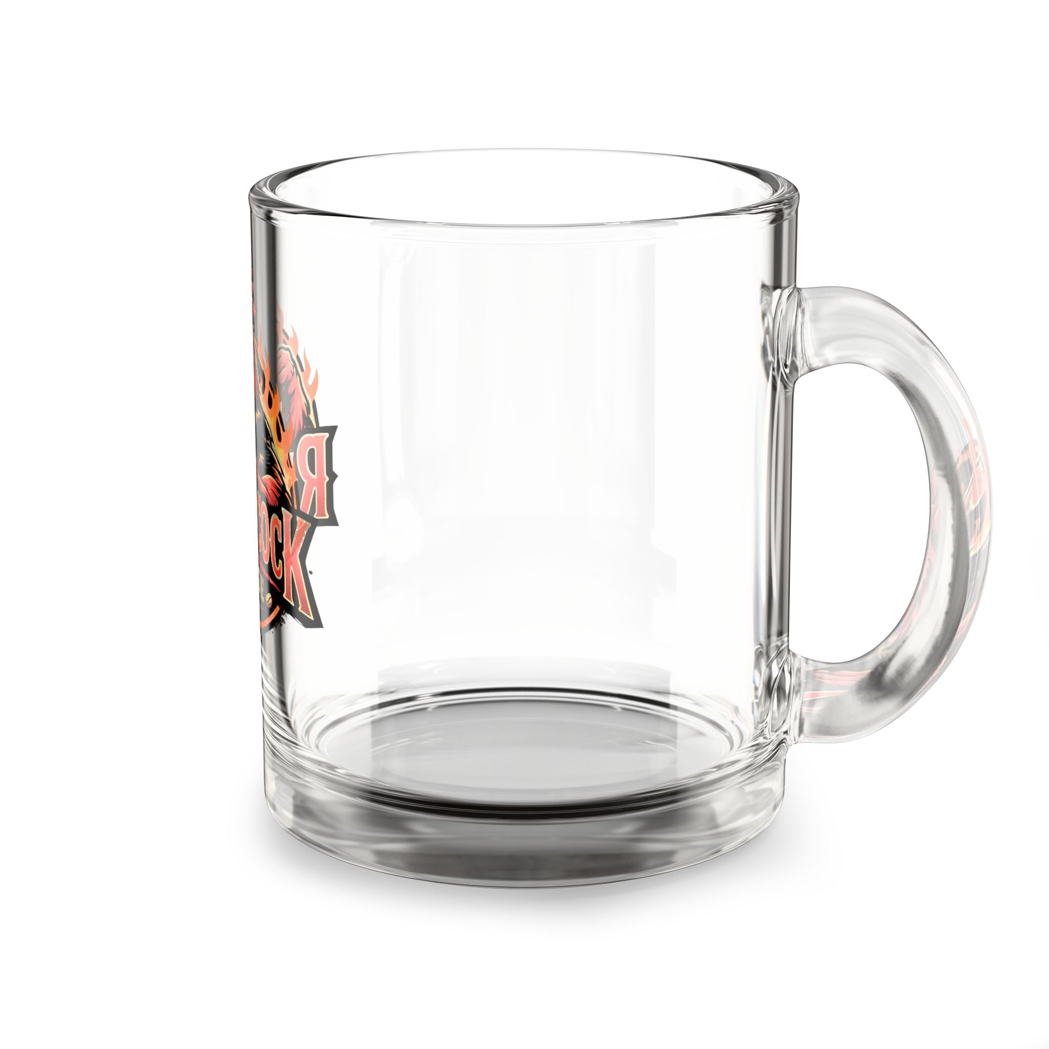 Glass Mug - Raging Cock Coffee Logo 10oz
