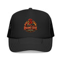 Raging Cock Coffee Trucker Hat — Vintage Rooster Café Logo Foam Cap